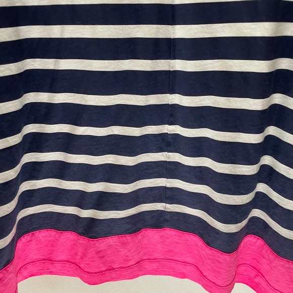 Lilly Pulitzer Navy White Punk Striped Linden A-Line Nautical Dress Sz L - Picture 7 of 10